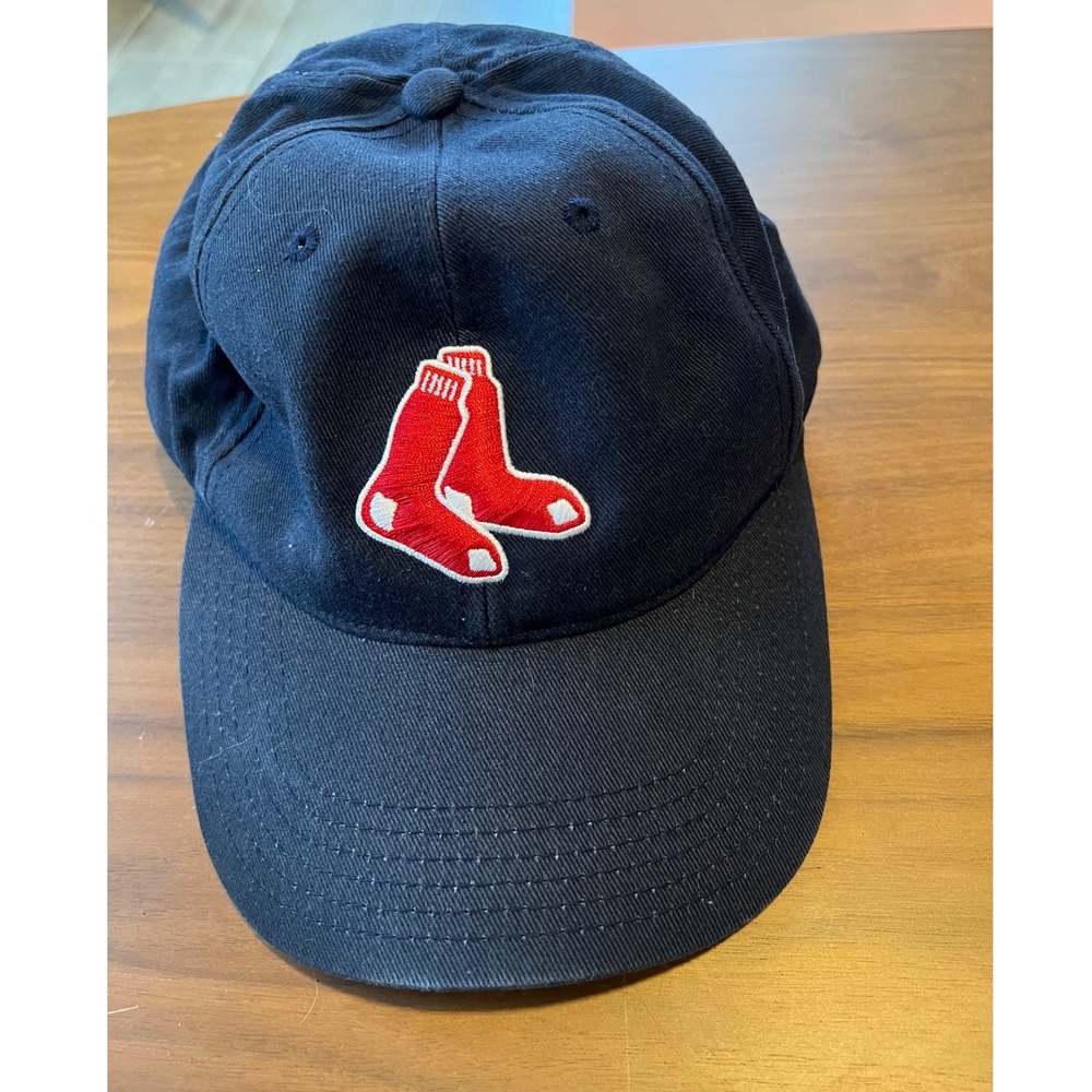 Vintage MLB Boston Red Sox Baseball Hat Cap OSFA Navy Blue Cotton Embroidered